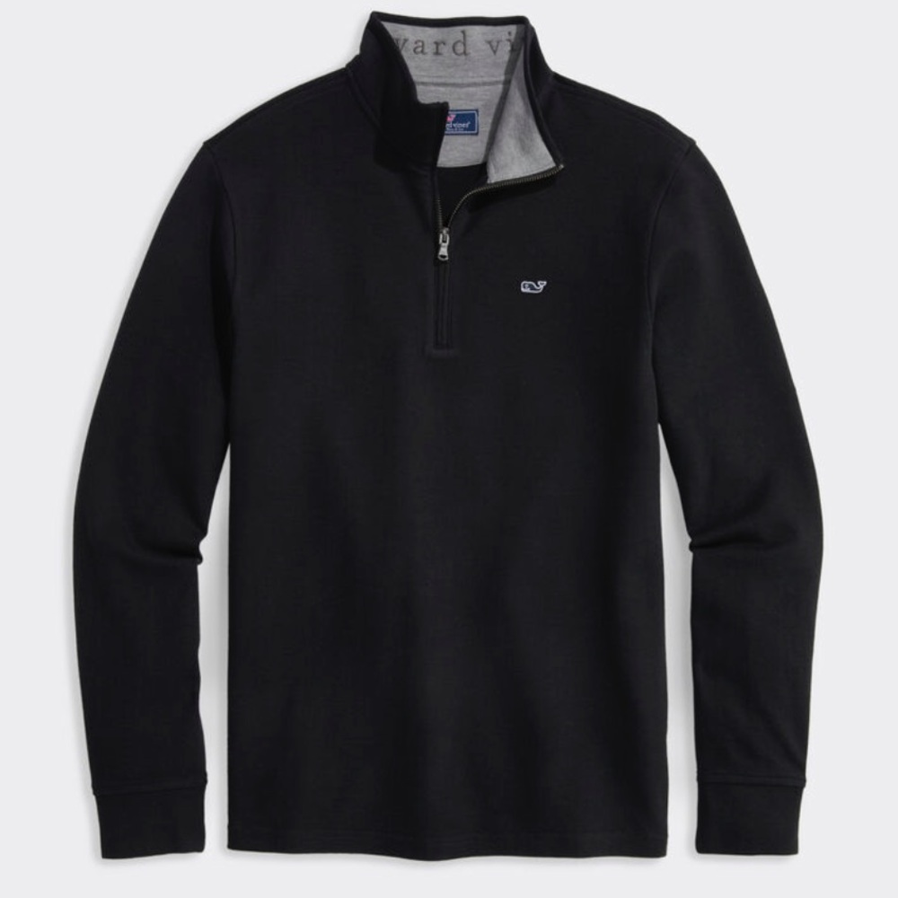 Vineyard Vines Black Quarter-Zip Pullover